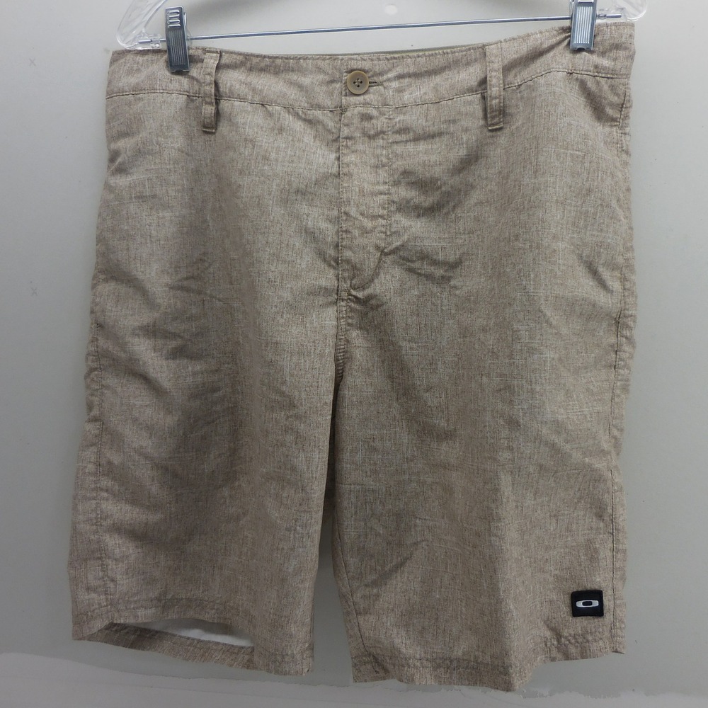 Oakley Mens Hybrid Walk Shorts‎ Tan Heathered Recycled Polyester Size 34